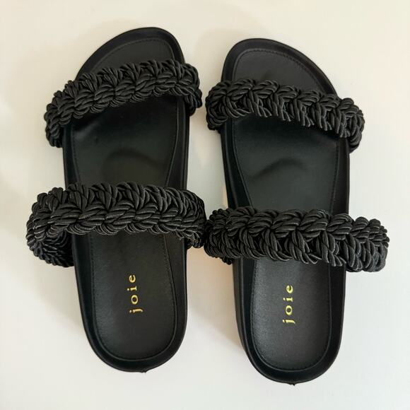 Joie Constance Women’s Black Corded Braided Slip In Summer Sandal Size 5.5 NIB - Picture 10 of 11